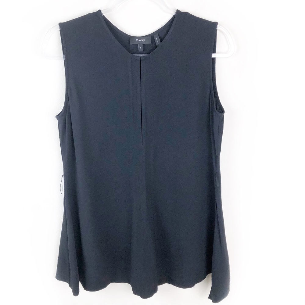 Theory Desza Rosina Crepe Tunic in black size: S